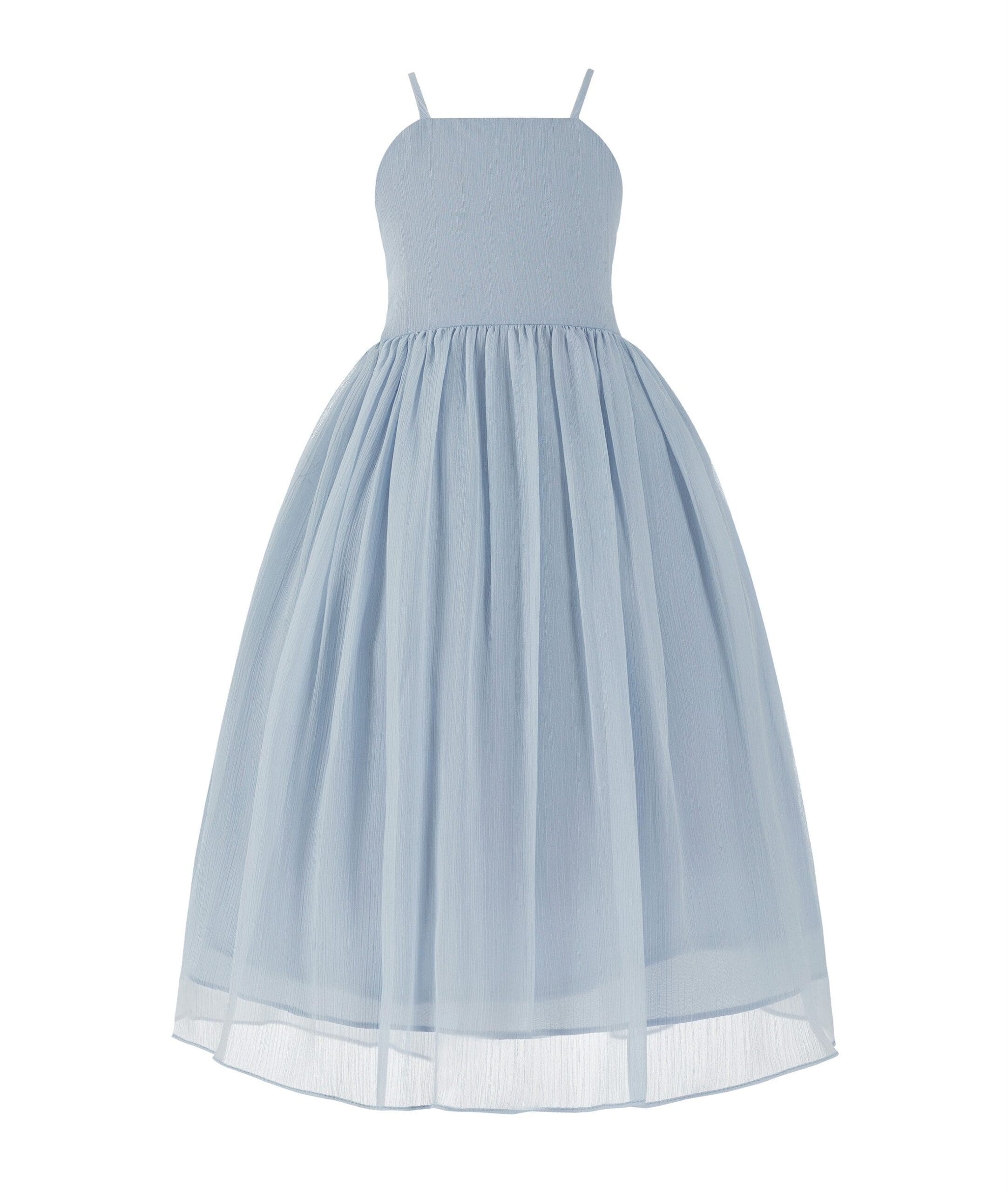 Jirocum Criss-Cross Chiffon Flower Girl Dress Special Occasion Dresses Pageant Gown Junior Princess 191(2) Dusty Blue