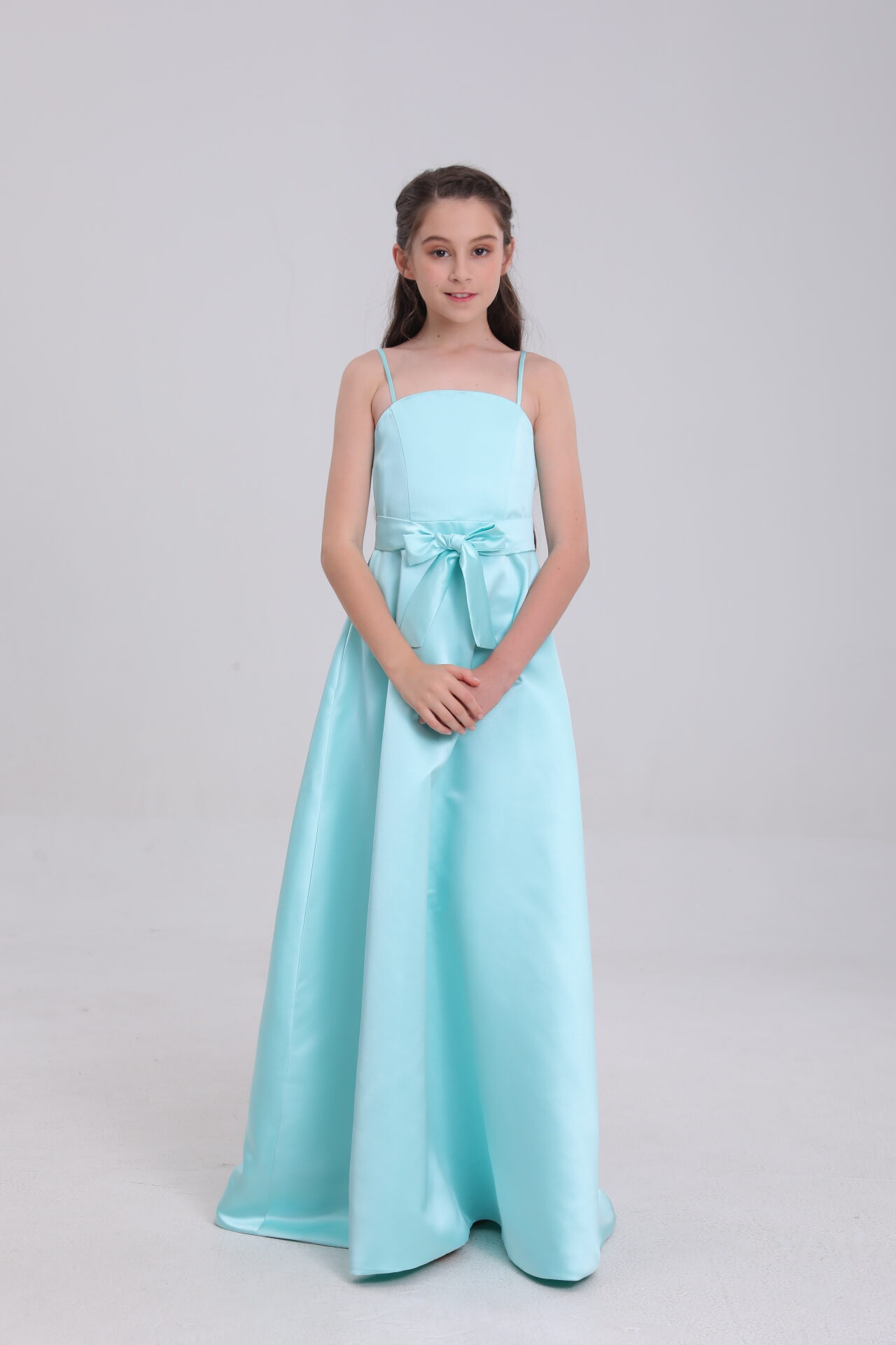 Jirocum Mint Green Satin Dress A Fairy – Tale Garment for Little Ones